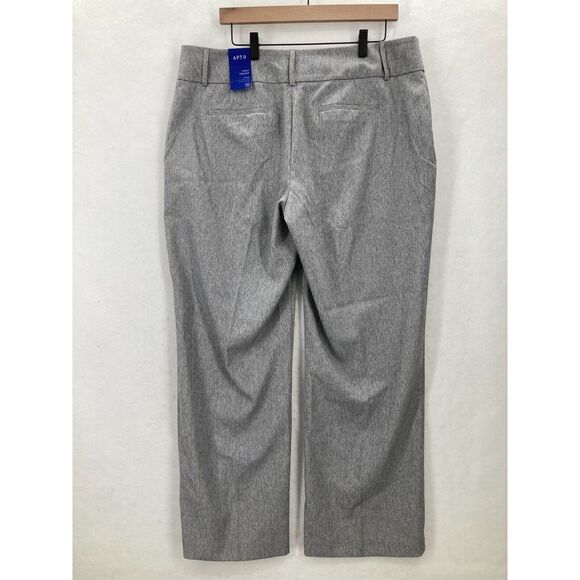 Apt. 9 Tummy Control Pants Women's 16 Gray Stretch Curvy Trouser Leg Mid Rise - Picture 15 of 15